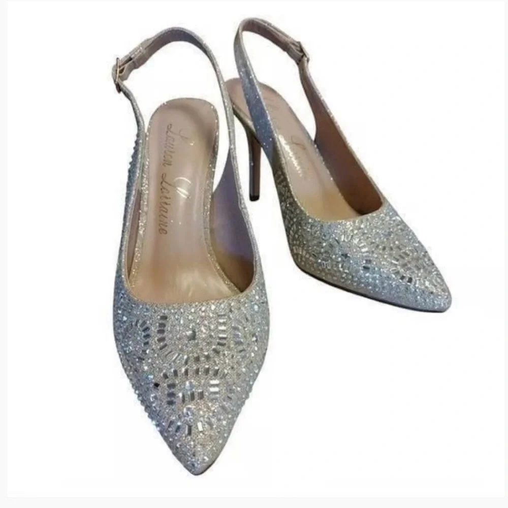Lauren Lorraine Rachel Silver Heel Size 7 NIB - Picture 6 of 7